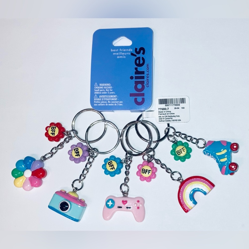 Claire’s Best Friends Keychains Set - NEW!